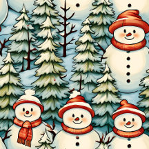 Cute and Cozy Christmas Snowmen