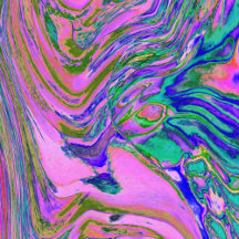 Cool Abstract Chartreuse and Hot Pink Groovy Retro