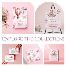 Blush Teddy Dreams Baby Girl Shower Collection