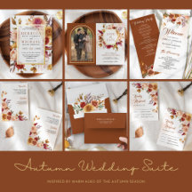 Burgundy Terracotta Floral Wedding