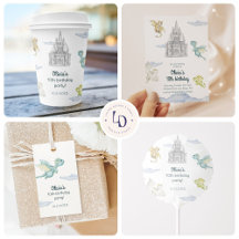 Magical Castle Cute Dragons Kids Birthday