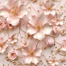 Soft Pastel Pink Floral