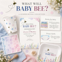 What Will Baby Bee? Watercolor Gender Reveal Party