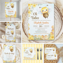 Oh Babee, Baby shower with Cute Wild bee