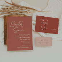 Elegant & Modern Terracotta Bridal Shower