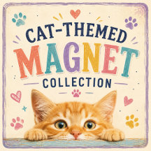 Cat-Themed Magnet Collection