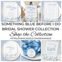 Something Blue Watercolor Bridal Shower Collection