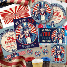 Vintage Uncle Sam Military Going Away Party