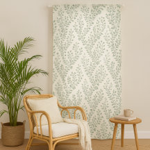 Elegant Sage Cream Minimalist Boho Floral Pattern