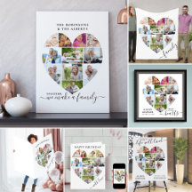 Heart Photo Collage with 11 Photos