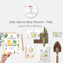 Little Sprout Spring Gardening Baby Shower - Pink