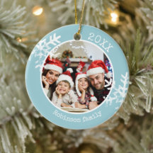 Blue Distressed Snowflake