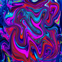 Marbled Magenta, Blue and Red Abstract Art