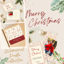 Hand drawn Whimsical Doodle Christmas Collection