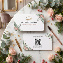Lash Tech Holiday Cards Botanical Christmas Suite