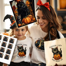 Vintage Halloween Cat & Pumpkin Party Collection