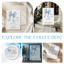 Bow Baby Shower Minimalist