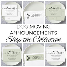 New Address Dog Moving Announcement Collection