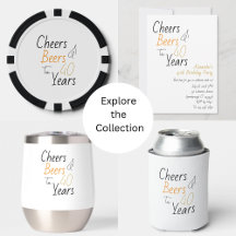 Cheers and Beers Minimal 40th Birthday Party