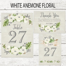 White Anemone Floral Wedding Suite