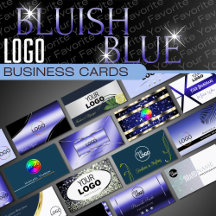 Blue Logo Business Cards - Classy Luxury Glamorous