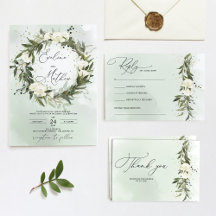 Olive Wreath White Roses Set 94 