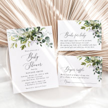 Eucalyptus and Greenery Baby Shower Collection