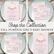 Fall Pumpkin Girl's Baby Shower Collection
