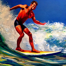 The Surfer Rides The Waves