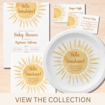 Hello Sunshine Baby Shower Collection.