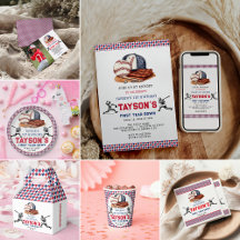 First Year Down   Baseball 1st Birthday Party 