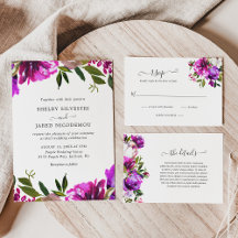 Vibrant Purple Floral Elegant Wedding Collection