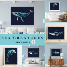 Sea Creatures Coastal Wall Art