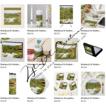 Gifts with Kinkaku-ji or golden pavilion and pond