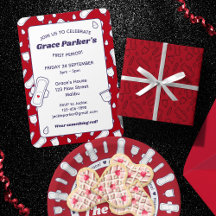 Cute Red Cartoon Pad First Period Party Supplies