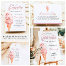 Ice Cream Baby Shower, Pink Little Sweetie