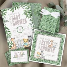 Gender Neutral Baby Safari Animals