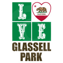 Love Glassell Park California State Flag Heart