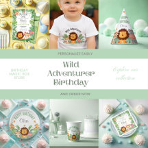 Wild Cute Jungle Safari Animals Birthday Party