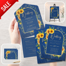 Rustic Sunflowers Blue Wedding Suite