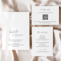 Modern Minimalist Wedding Invitation Suite