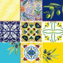 Italian yellow and blue