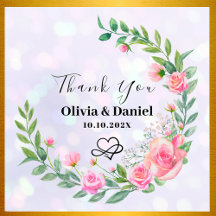 Elegant Blush Pink Flowers Watercolor Wedding