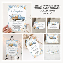 Little Pumpkin Blue Truck Baby Shower Collection