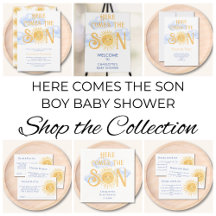 Here Comes The Son Cute Baby Shower Collection