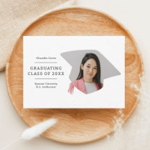 Graduation Cap Photo Card Announcement