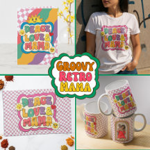 Retro Groovy Typography for Mom