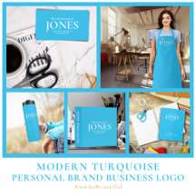 Personal Brand Business Logo - Modern Turquoise