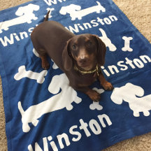 Dachshund Blankets   Personalized Wiener Dog Gifts