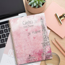Vintage Pink - Je t’aime Paris - Eiffel Tower